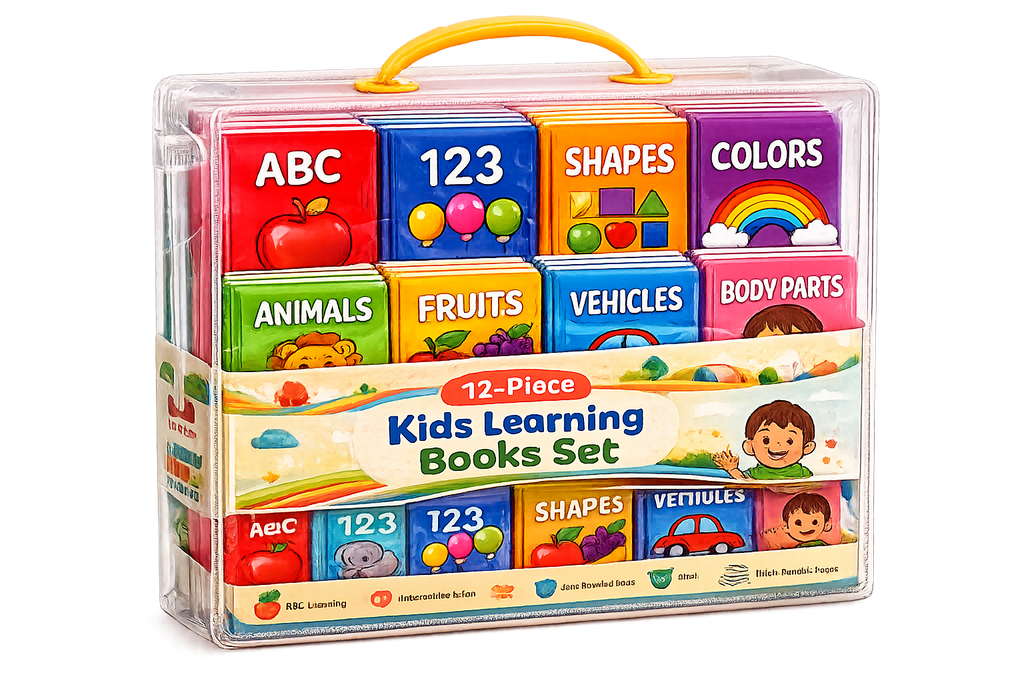 12-Piece Kids Learning Books Set