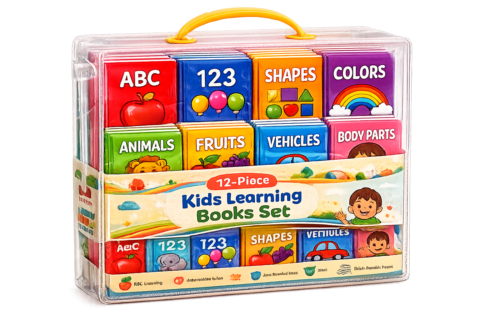 12-Piece Kids Learning Books Set