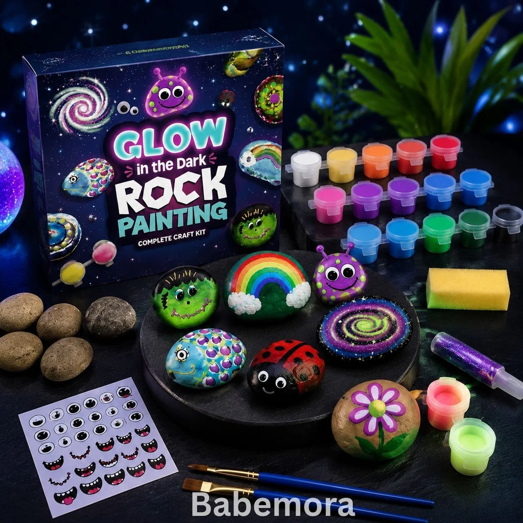 Glow in the Dark Rock Painting Kit - Kids Edition