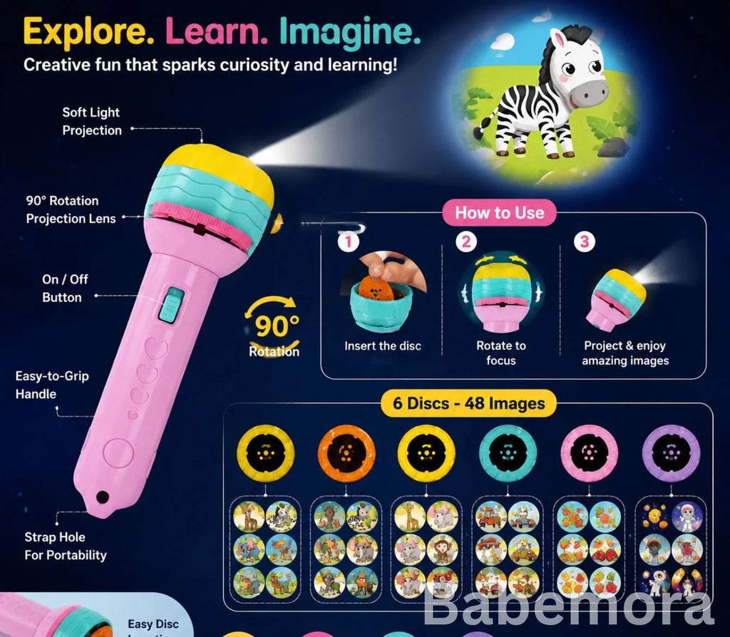 Projection Flashlight for Kids