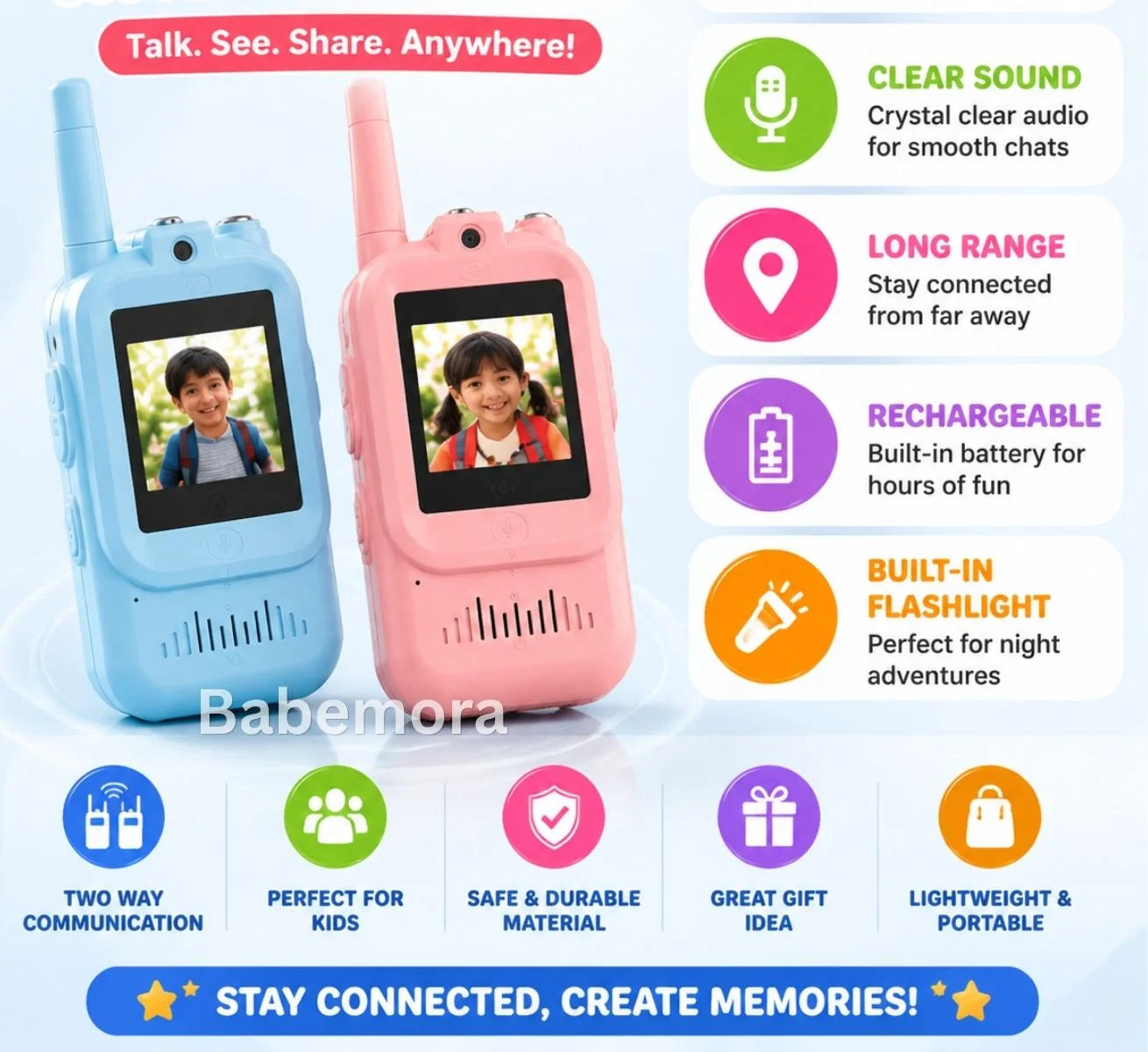 Video Walkie Talkie Video Set for Kids